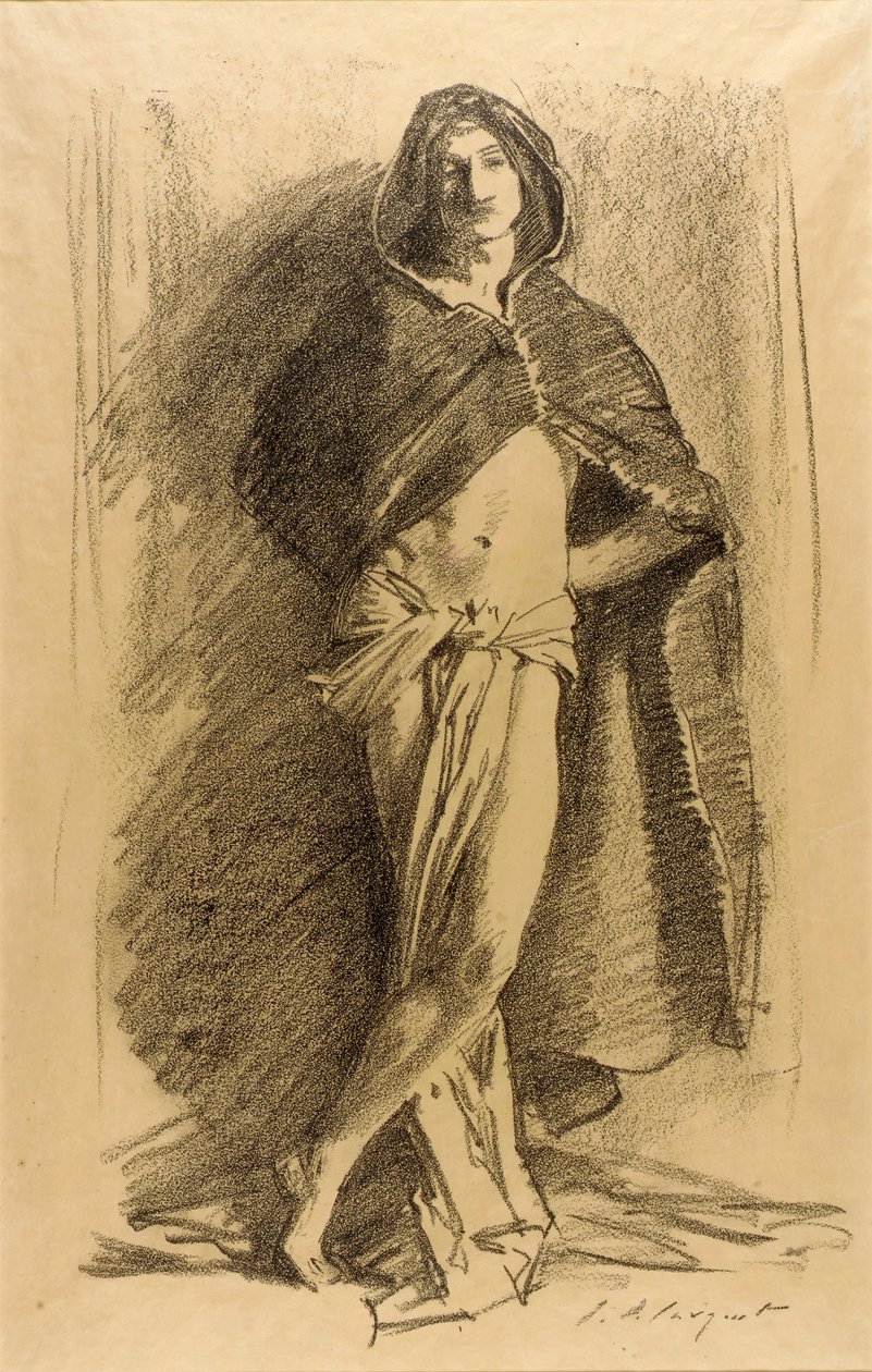 Studie af en ung mand (tildækket) af John Singer Sargent