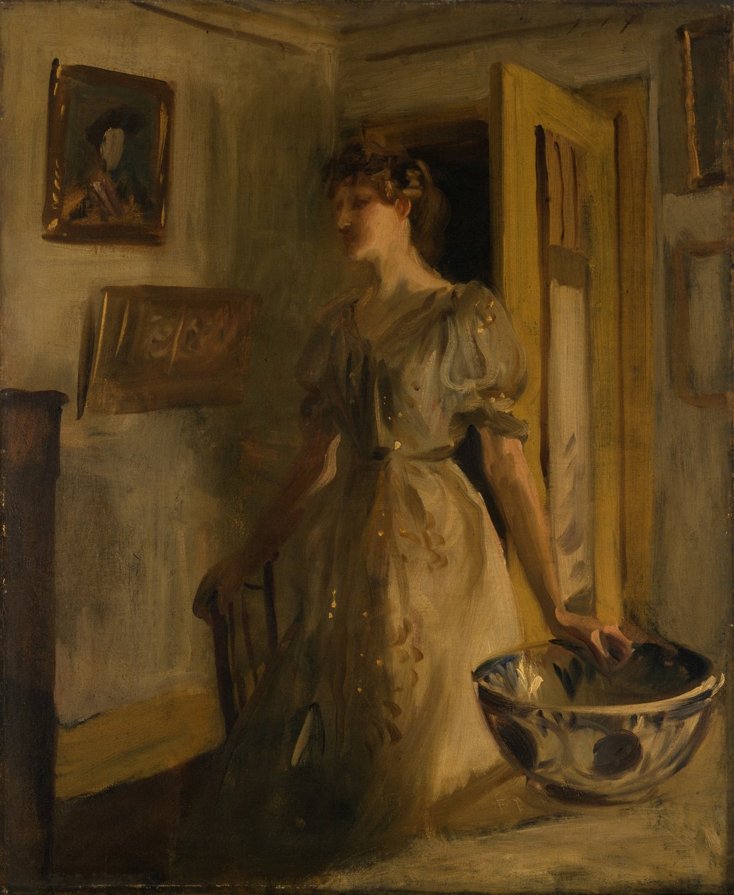 Den blå skål, ca. 1885-89 (olie på plade) af John Singer Sargent