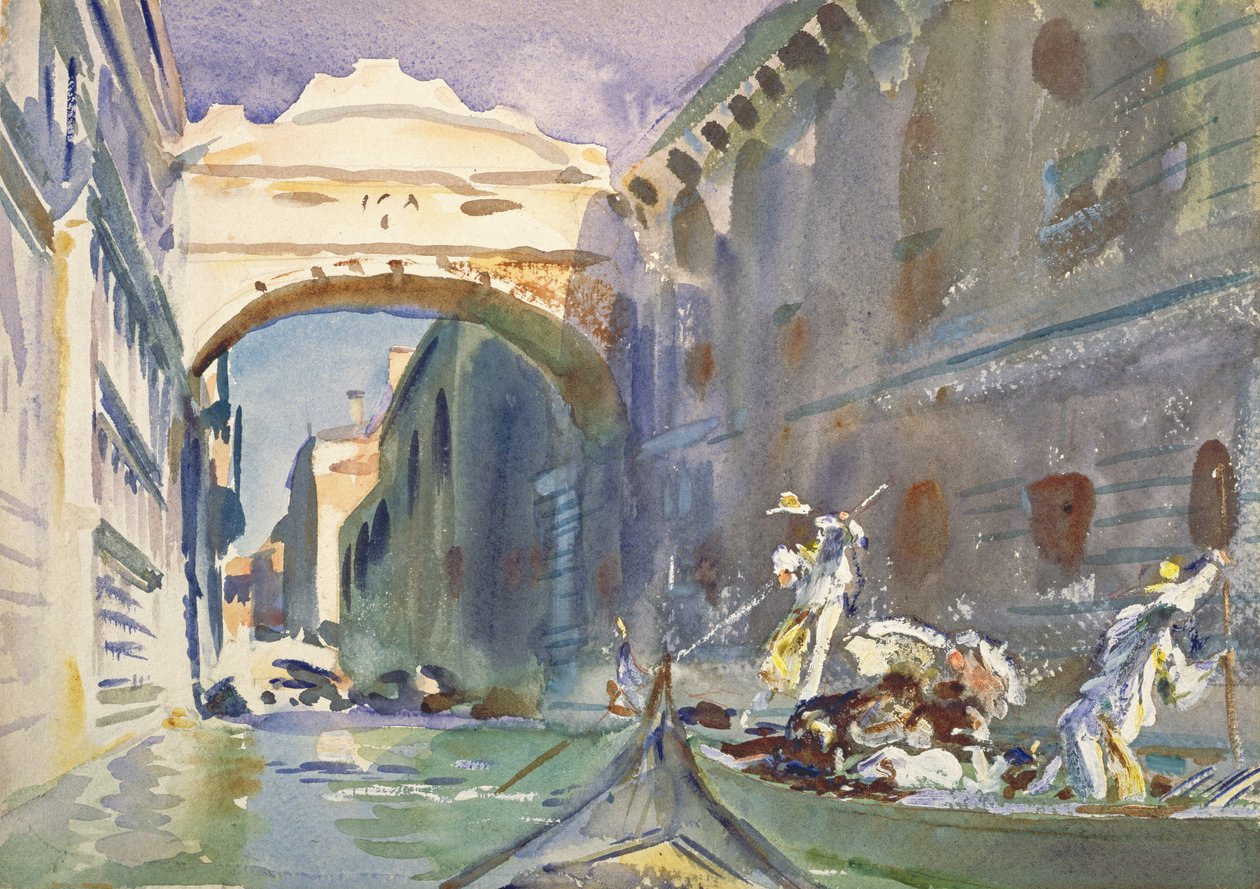 Sukkenes bro, ca. 1905-08 (wc på papir) af John Singer Sargent