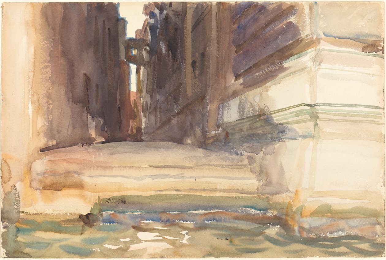 Calle della Rosa med Monte di Pietà, Venedig af John Singer Sargent