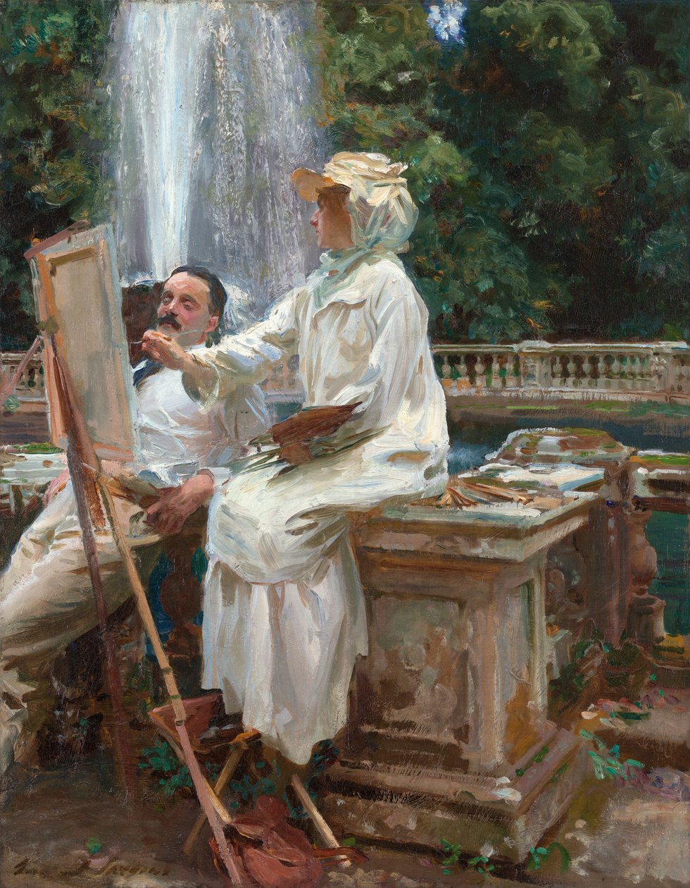 Fontænen, Villa Torlonia, Frascati, Italien, 1907. af John Singer Sargent