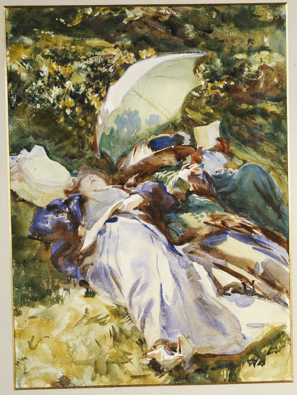 Den grønne parasol, ca. 1910 af John Singer Sargent
