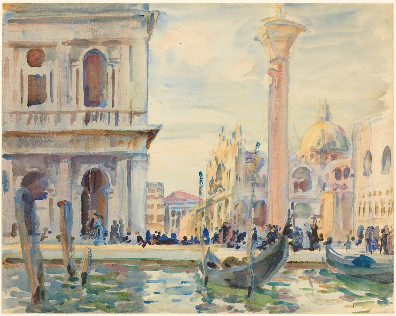 La Piazzetta af John Singer Sargent