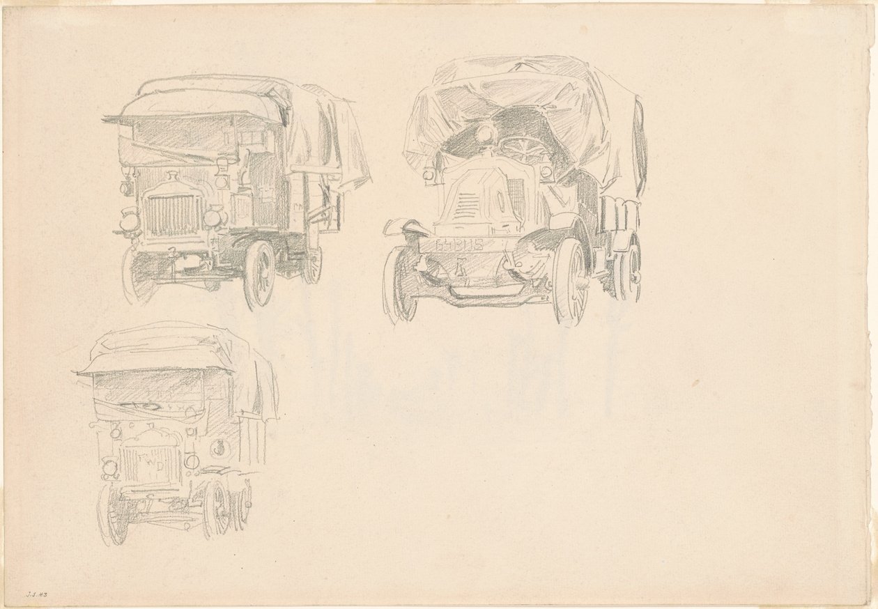 Lastbiler [recto] af John Singer Sargent