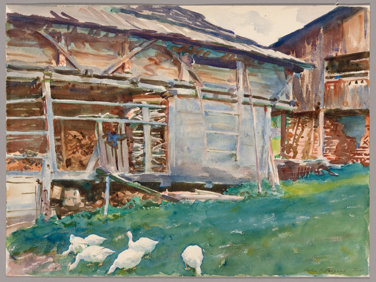 Træskure, Tyrol af John Singer Sargent
