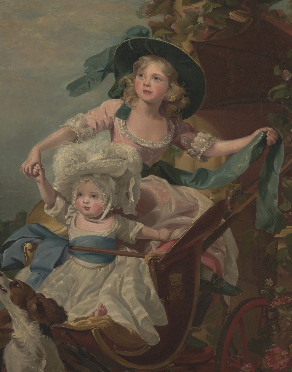 To prinsesser, Sophia og Amelia, Hans Majestæts døtre, kong George III, ca. 1785 (olie på lærred) af John Singleton (after) Copley