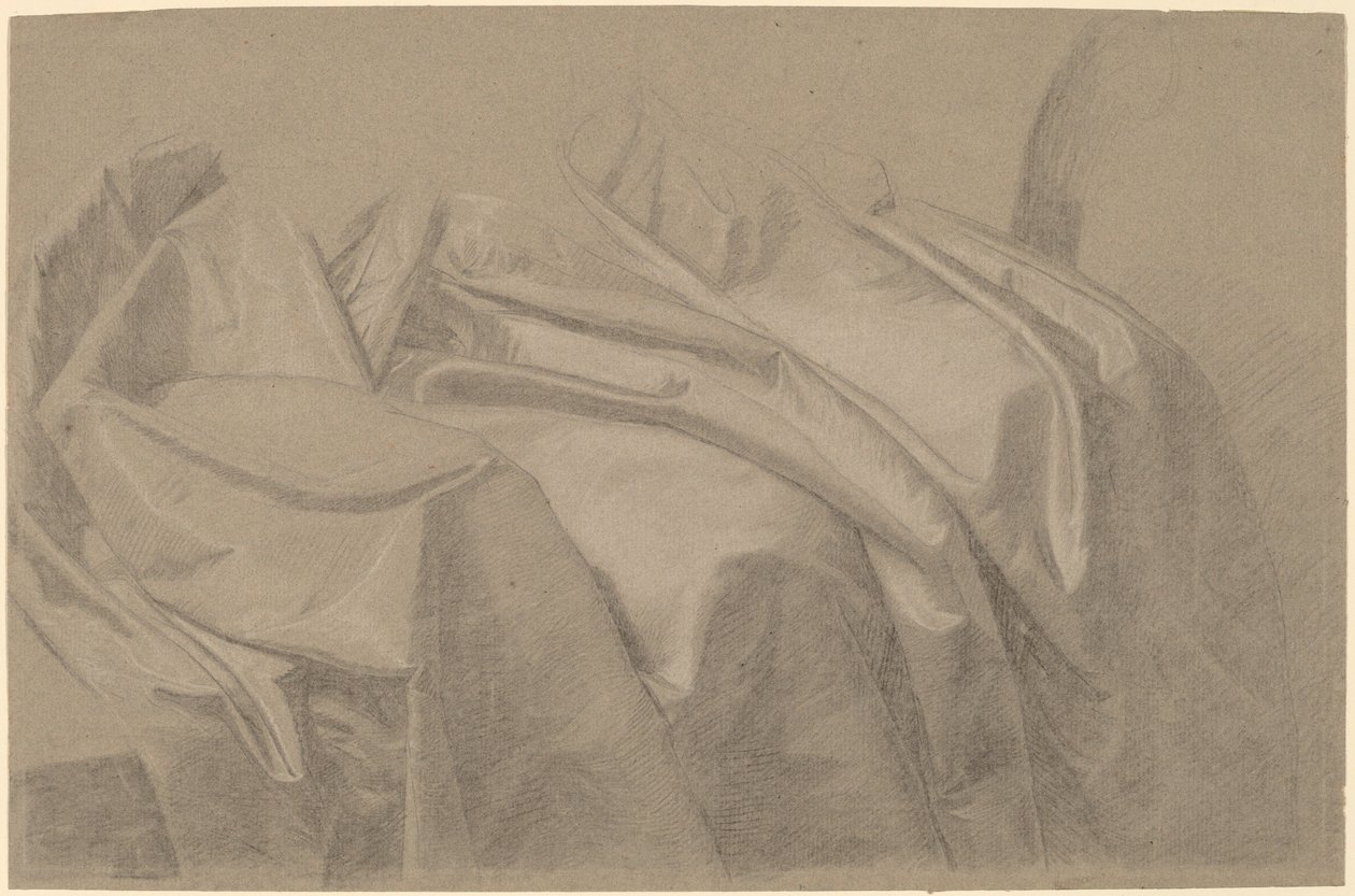 Drapery Study for "Mary and Elizabeth Royall" af John Singleton Copley