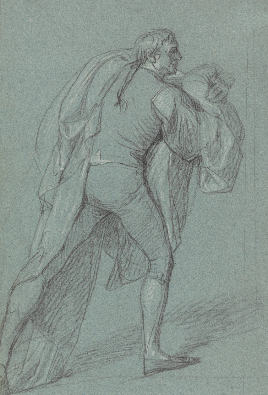 Figurstudie til maleriet af Lord Duncans sejr: Studie for sømand, der bærer det hollandske flag af John Singleton Copley
