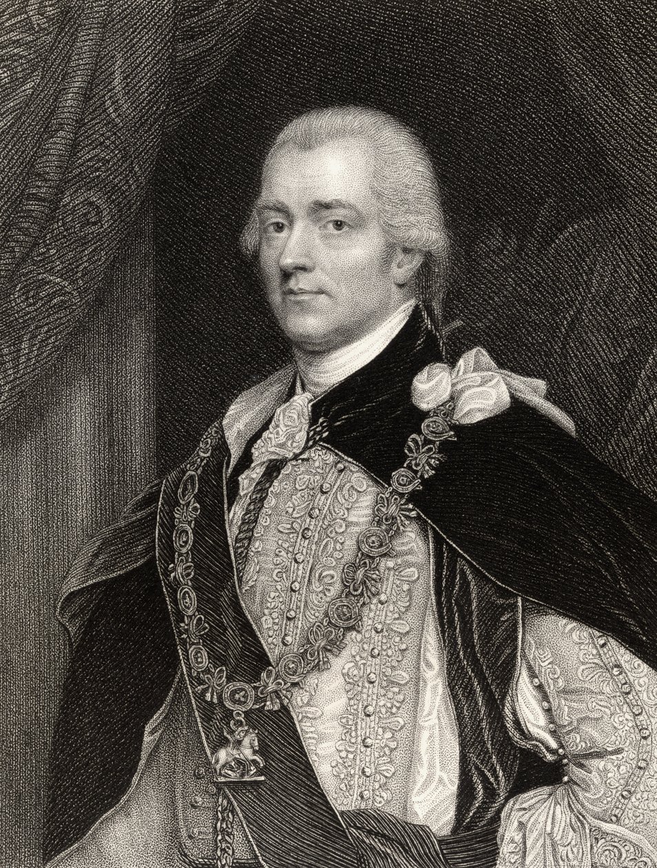 George John Spencer, 2. Earl Spencer, graveret af B. Holl (1808-84), fra 
