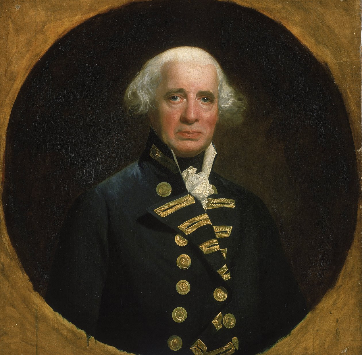 Portræt af admiral Richard Howe (1726-1799), første jarl af Howe, chef for kanalflåden i 1794, han deltog i de franske revolutionskrige (1793-1802), ud for Ouessants kyst (Frankrig) af John Singleton Copley