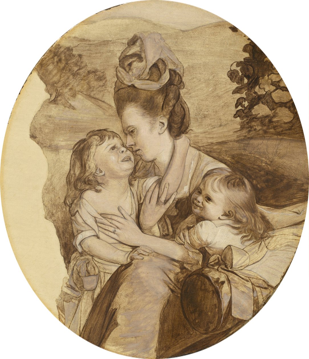 Skitse til The Copley Family af John Singleton Copley