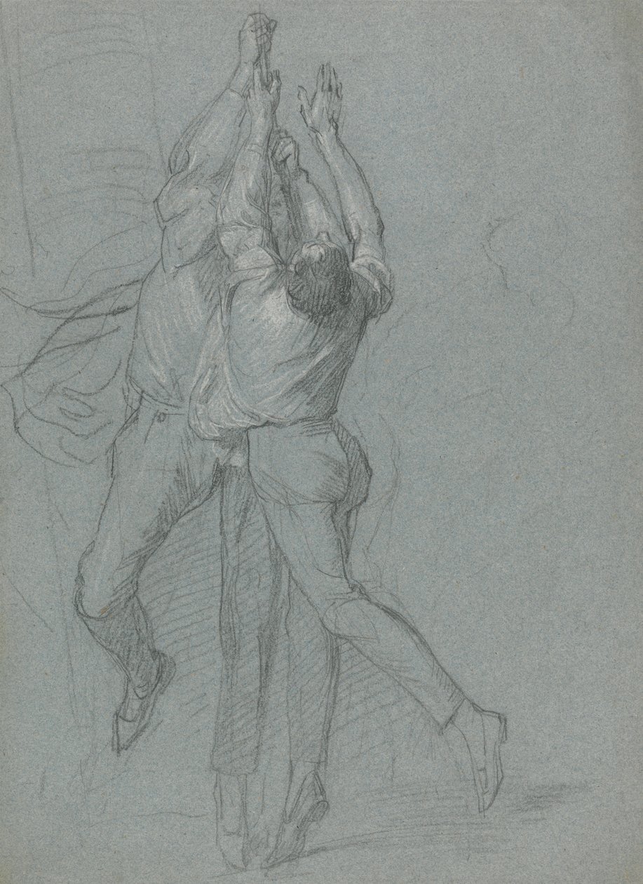 Studie af sømænd, der hejser et flag for Lord Duncans sejr af John Singleton Copley