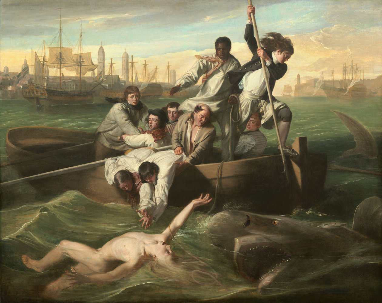 Watson og hajen, 1778. af John Singleton Copley