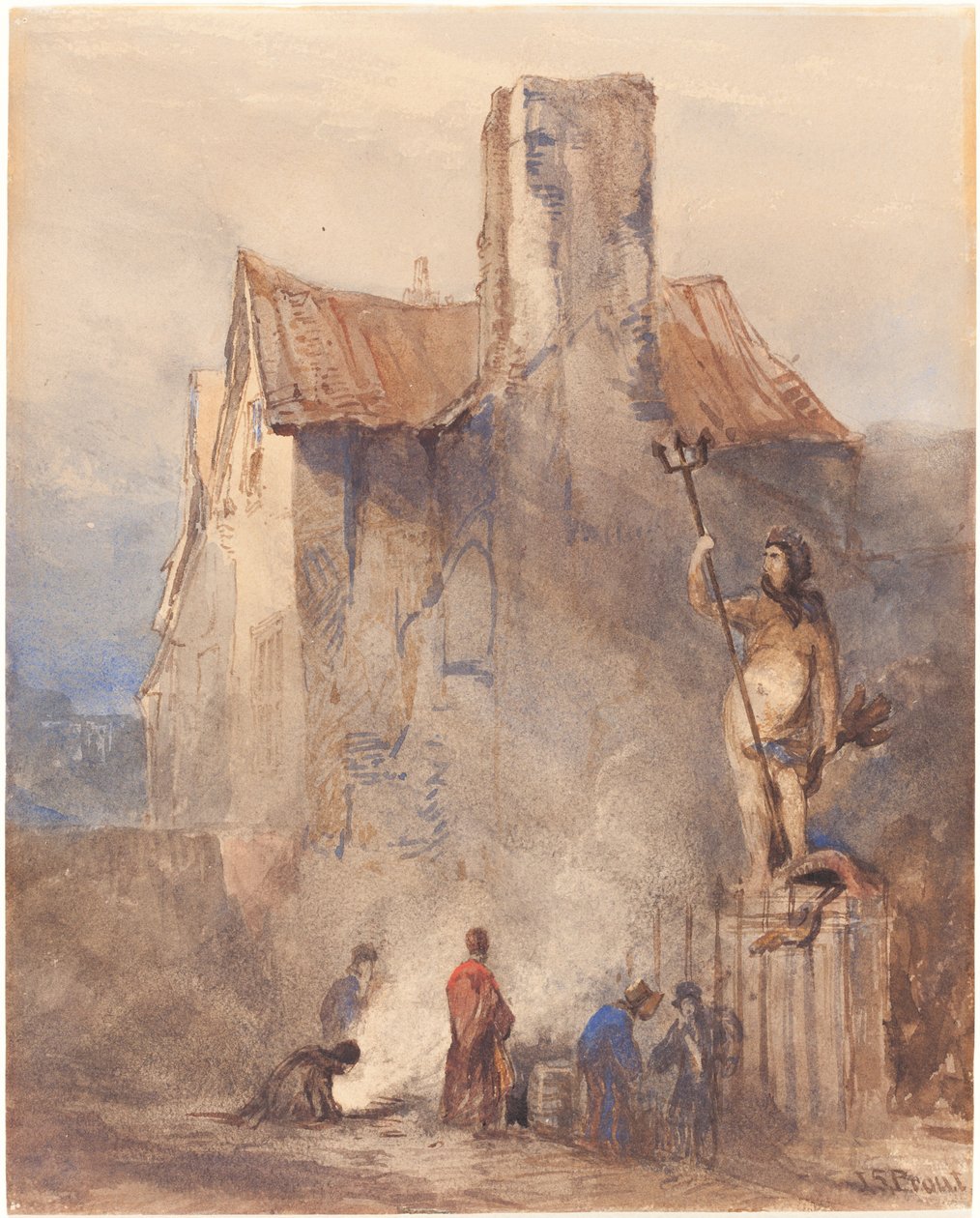 The Bristol Riots: The Burning in the Street af John Skinner Prout