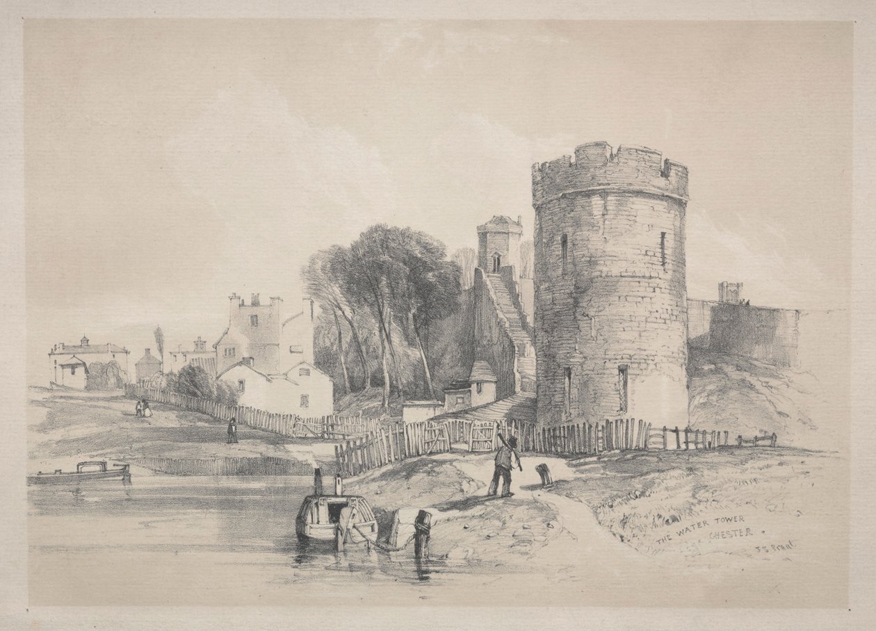 Vandtårnet, Chester. af John Skinner Prout