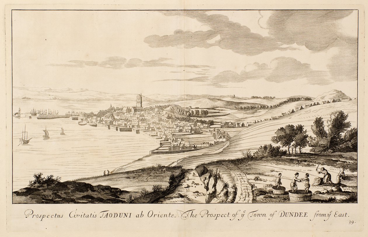 Udsigten til ye Town of Dundee fra ye East af John Slezer