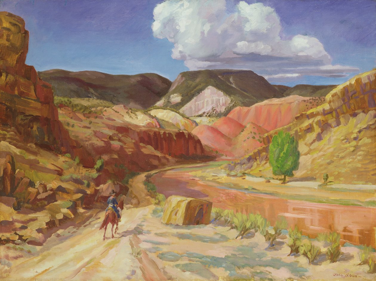 Chama Running Red af John French Sloan