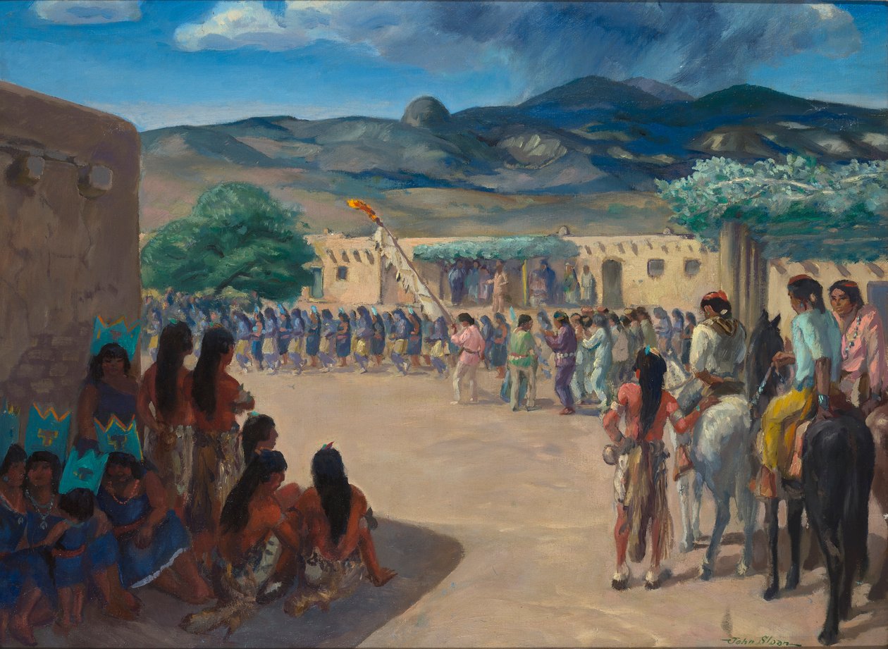 Dans på Cochiti Pueblo, New Mexico af John French Sloan
