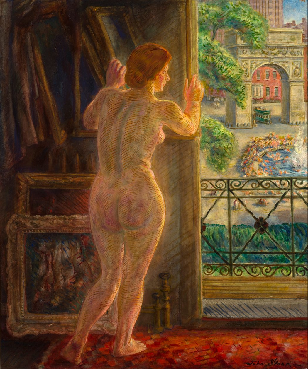 Ser ud på Washington Square af John French Sloan