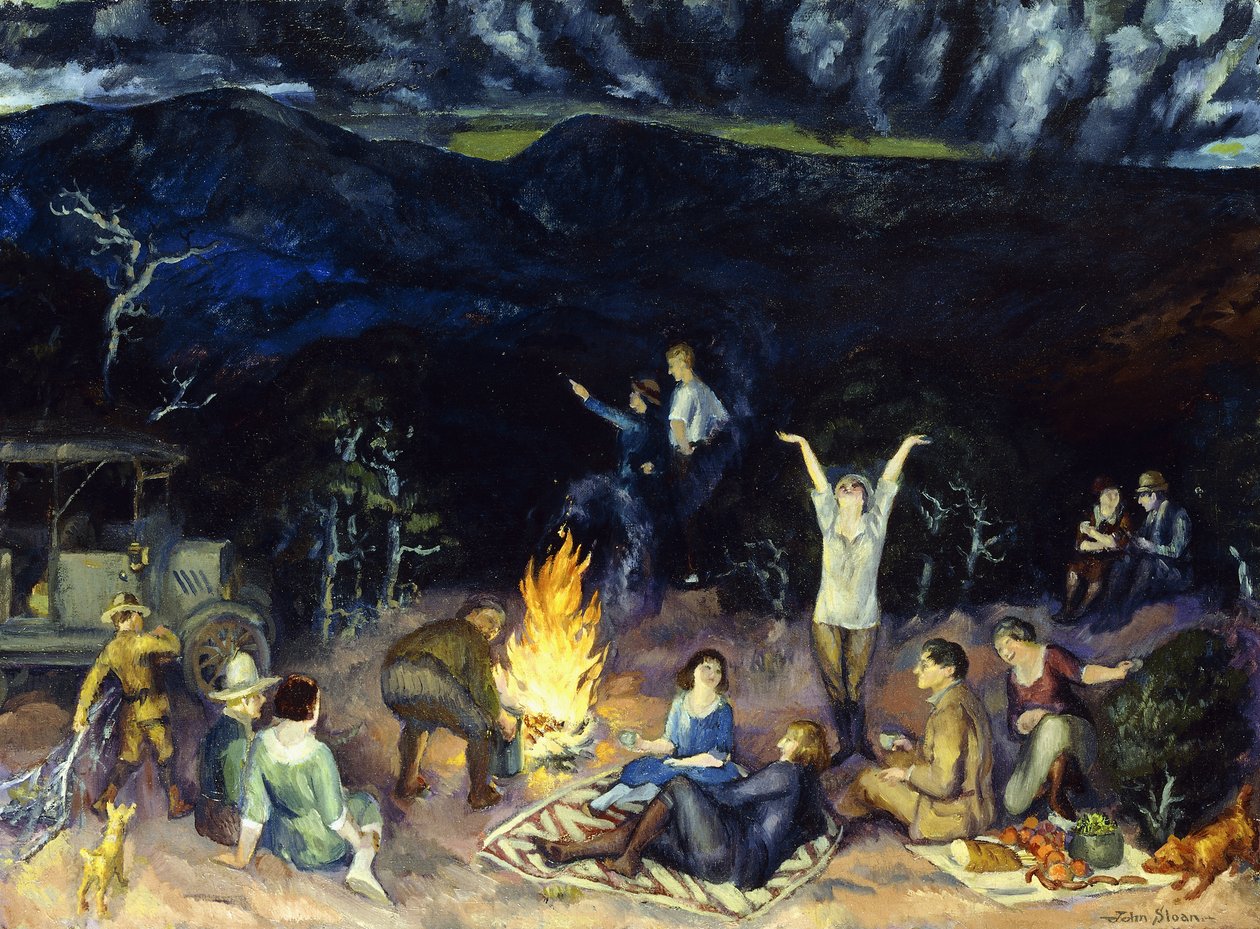 Picnic på Ryggen af John French Sloan