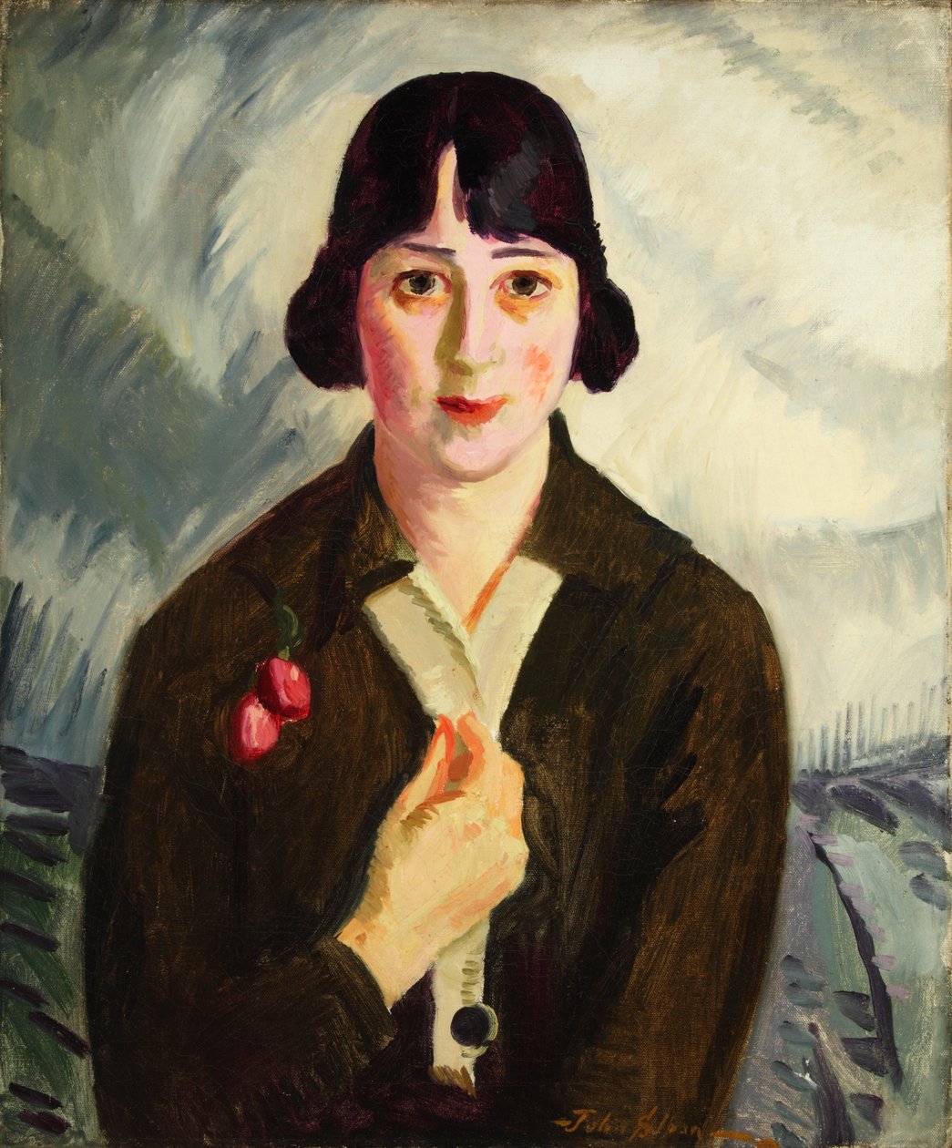 Quaker Nell (Helen M. Taylor) 1916 (Olie på lærred) af John Sloan