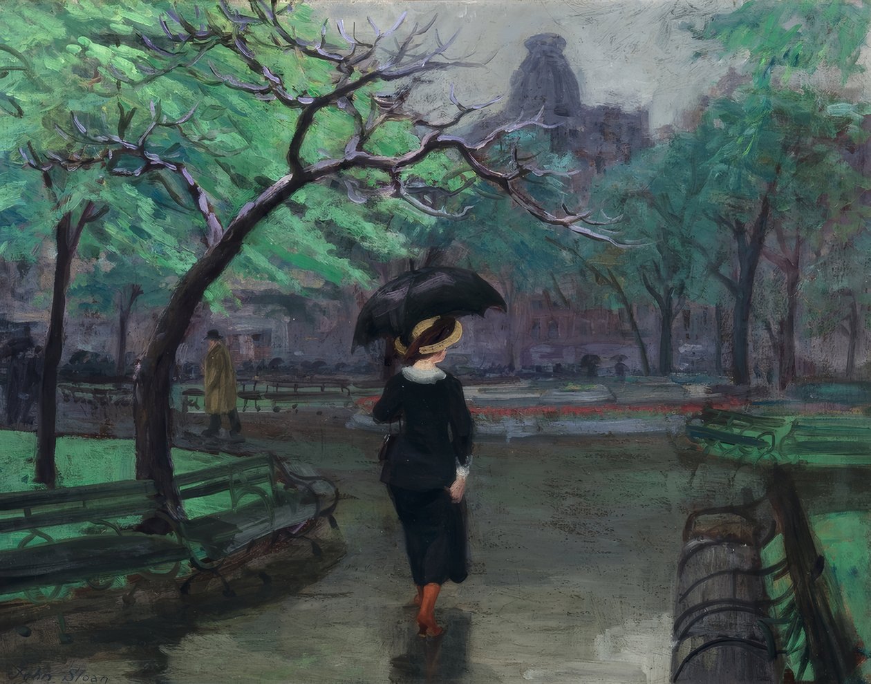 Forårsregn af John French Sloan