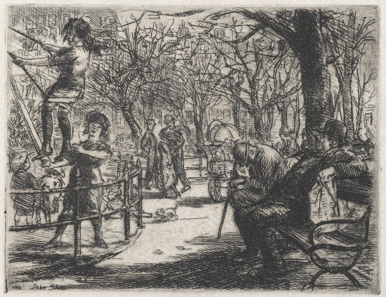Gynger på pladsen af John French Sloan
