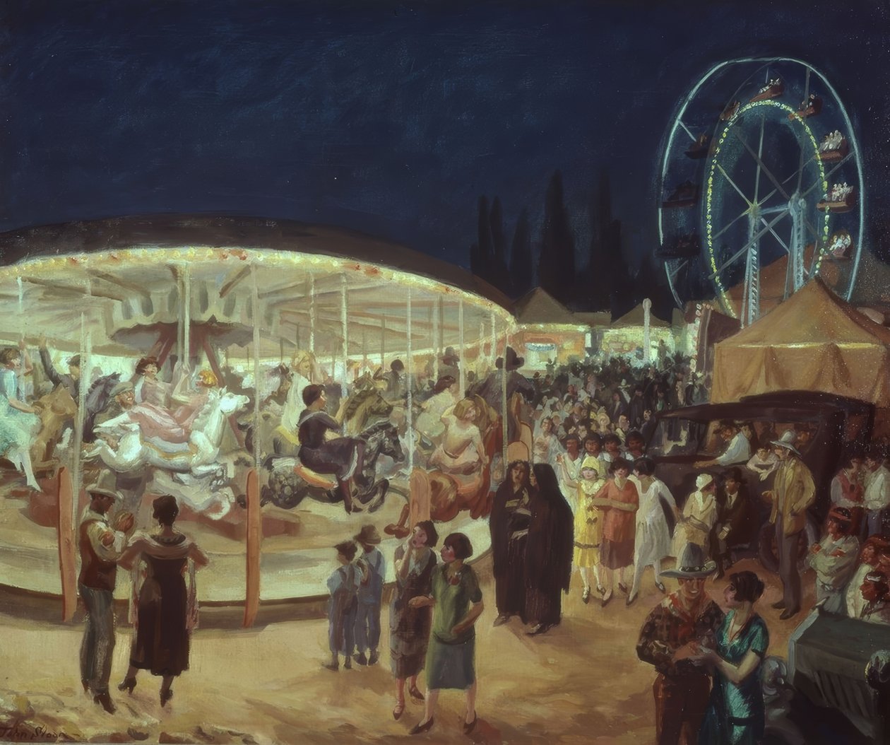 Wanderkarneval, Santa Fe af John French Sloan