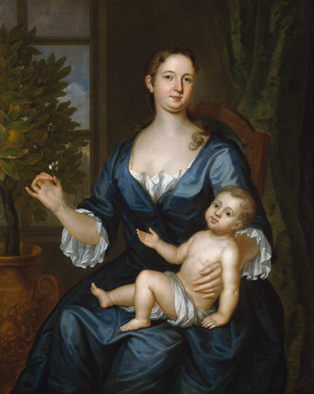 Fru Francis Brinley og hendes søn Francis, 1729. af John Smibert