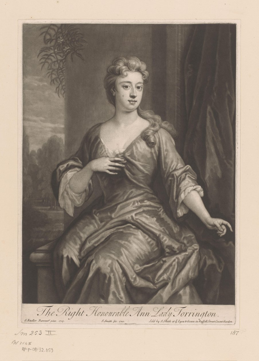 Portret af Anne Newport The Right Honorable Ann Lady Torrington (titel på objekt) af John Smith