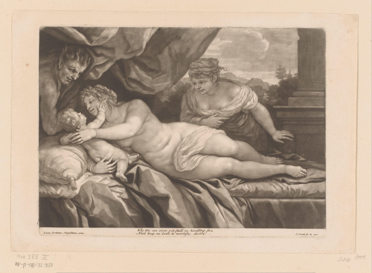 Venus med Amor og en Satyr af John Smith