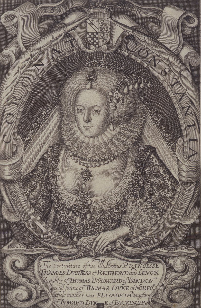 Frances, hertuginde af Richmond (1578-1639) fra Generall Historie of Virginia, 1624 af John Smith 2