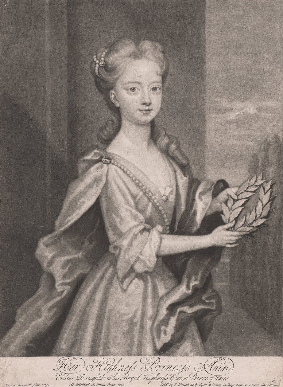Hendes Højhed Prinsesse Ann, ældste datter af hans Kongelige Højhed George Prins af Wales, 1720 af John Smith
