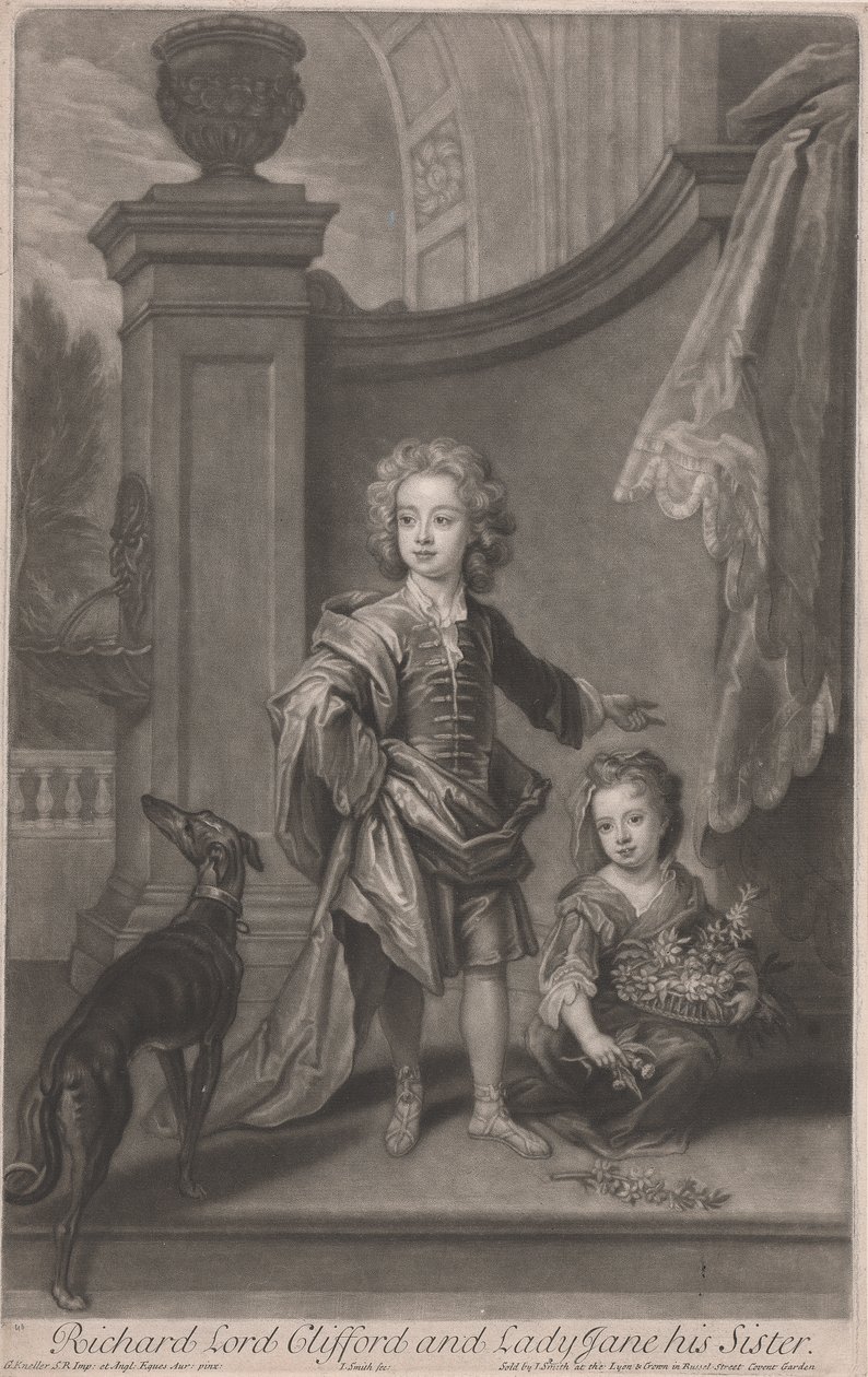 Richard, Lord Clifford (1695-1753) og hans søster, Lady Jane Boyle (d. 1780) af John Smith