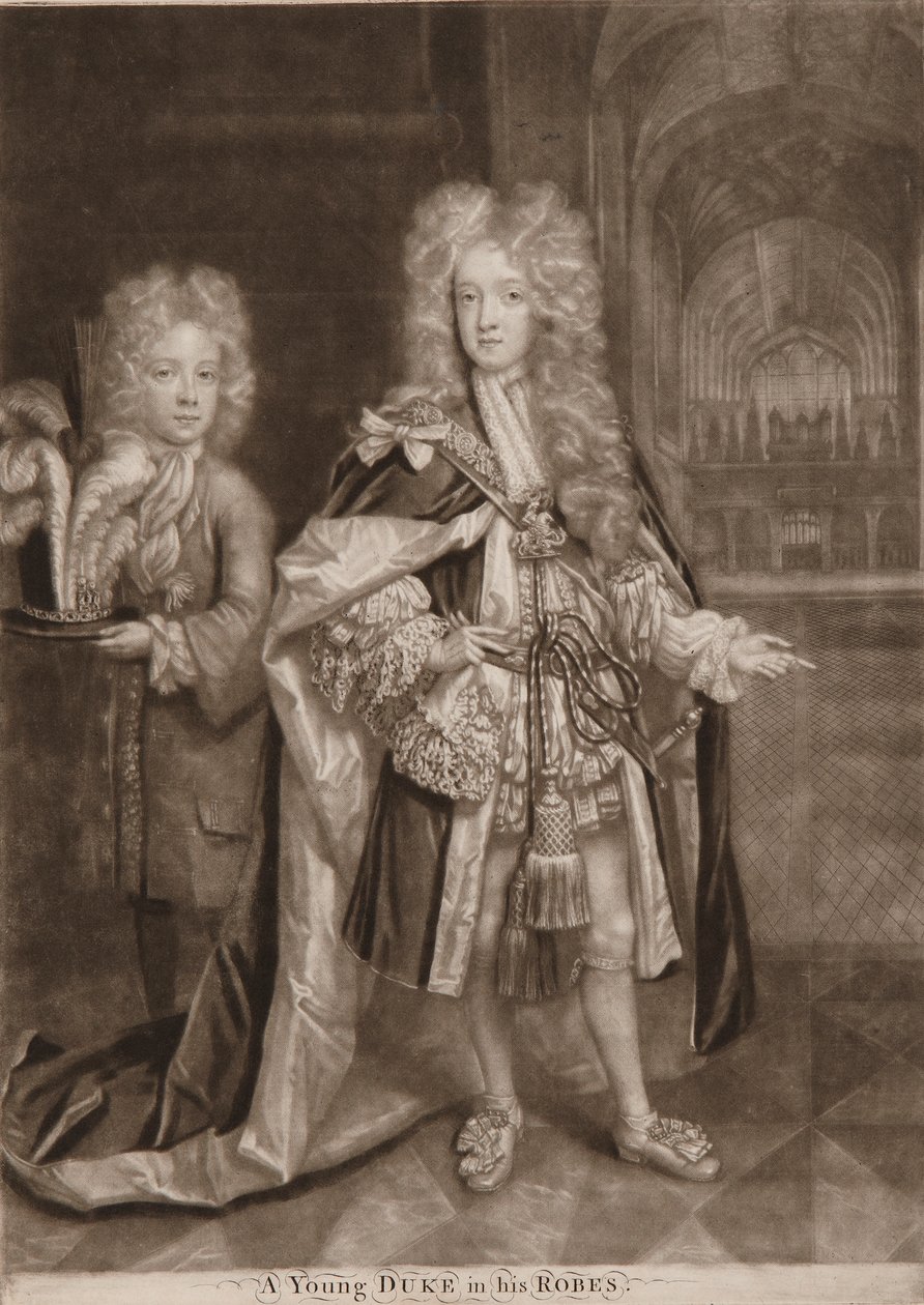 William, hertug af Gloucester og Benjamin Bathurst af John Smith