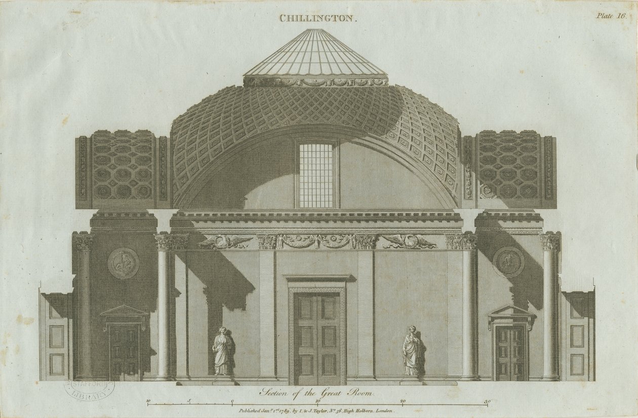 Chillington Hall: gravering af John Soane