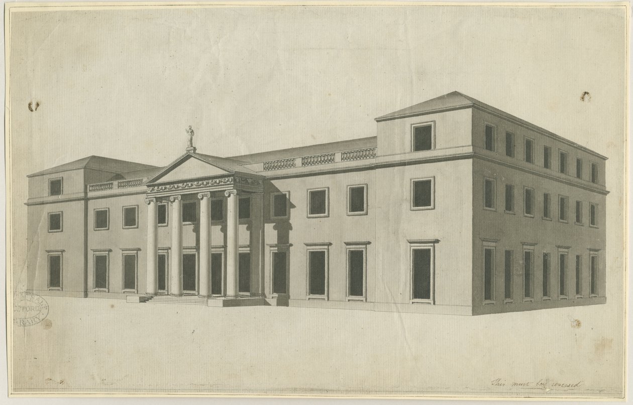 Chillington Hall: pen and wash drawing, nd [? 1780s] dani af John Soane