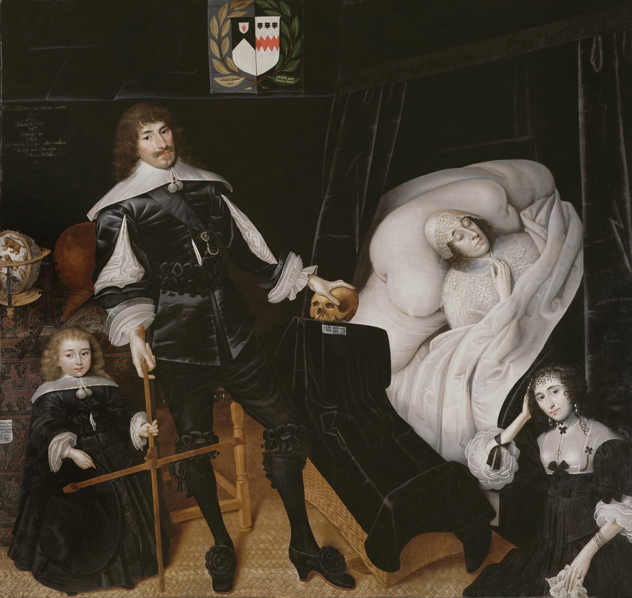 Sir Thomas Aston (1600-45) ved sin kones dødsleje af John Souch