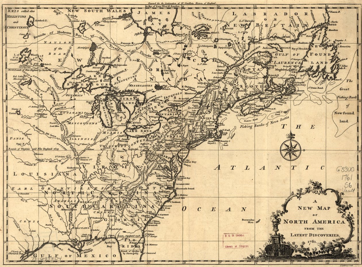 Et nyt kort over Nordamerika fra de seneste opdagelser. LOC 75693504 af John Spilsbury