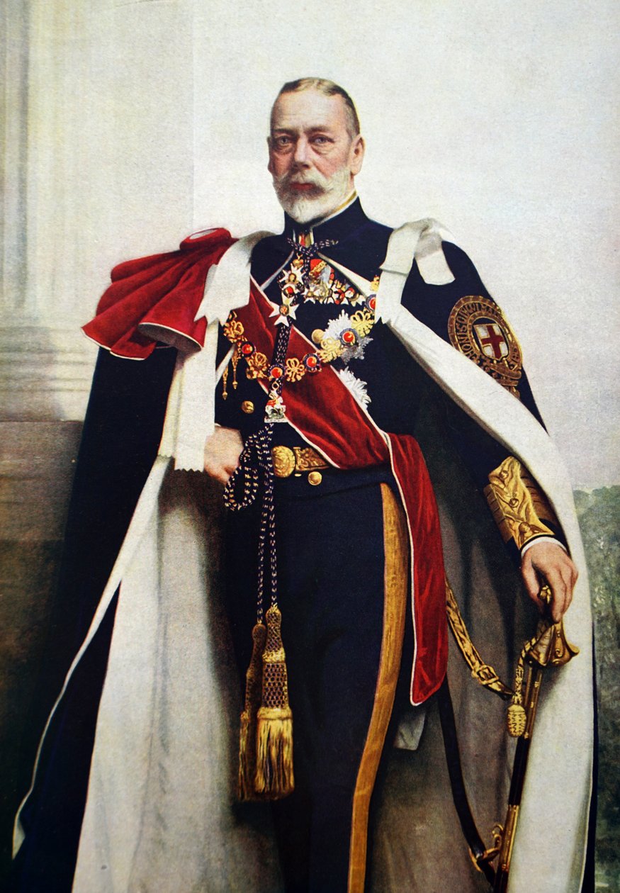 Portræt af George V, regent af Hosebåndsordenen af John St. Helier (after) Lander