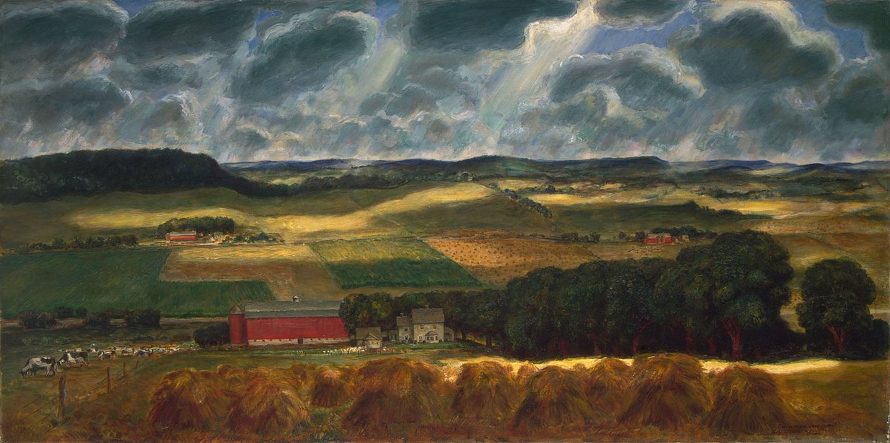 Wisconsin Landskab af John Steuart Curry