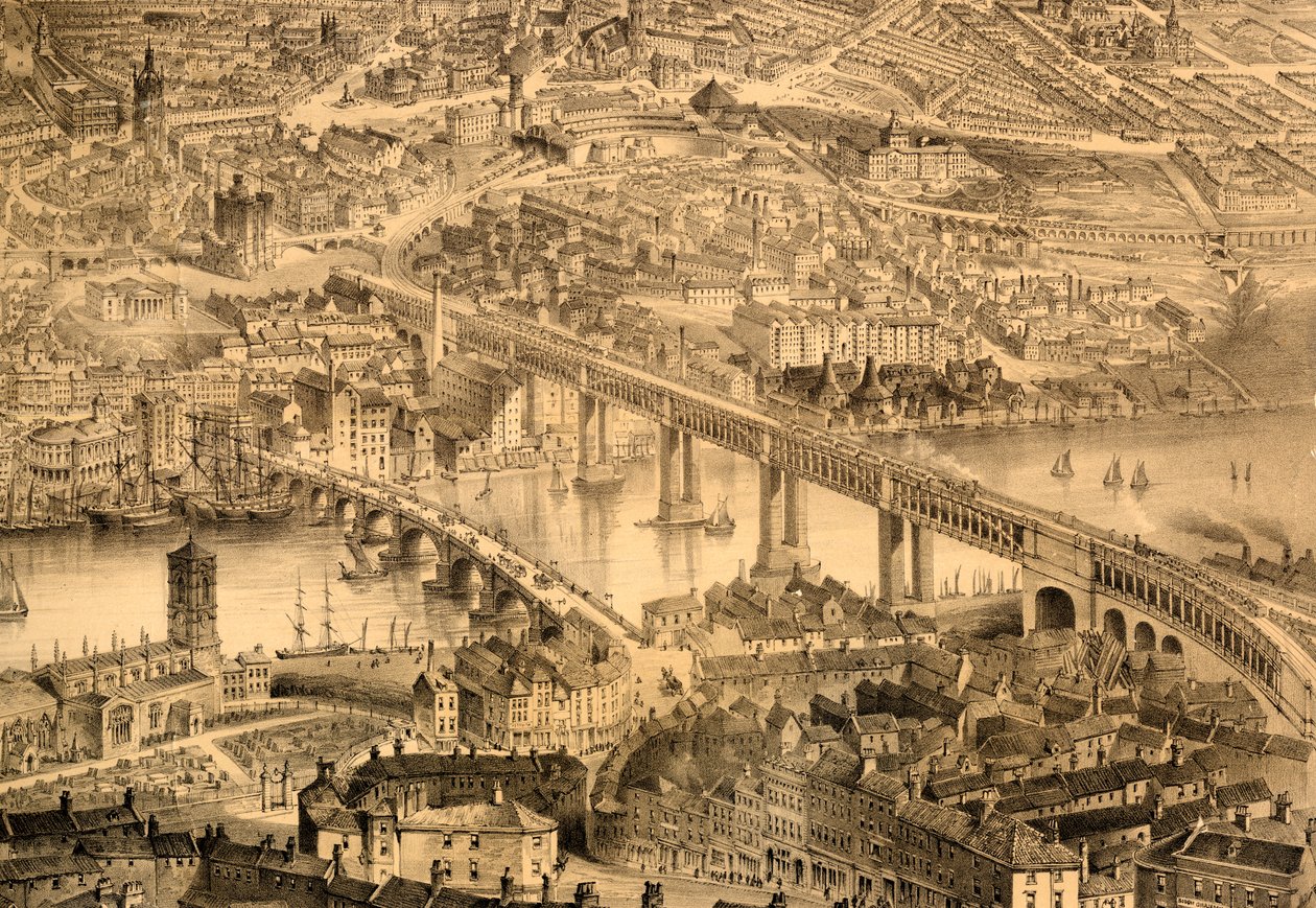 Newcastle upon Tyne i dronning Victorias regeringstid, 1864 af John Storey
