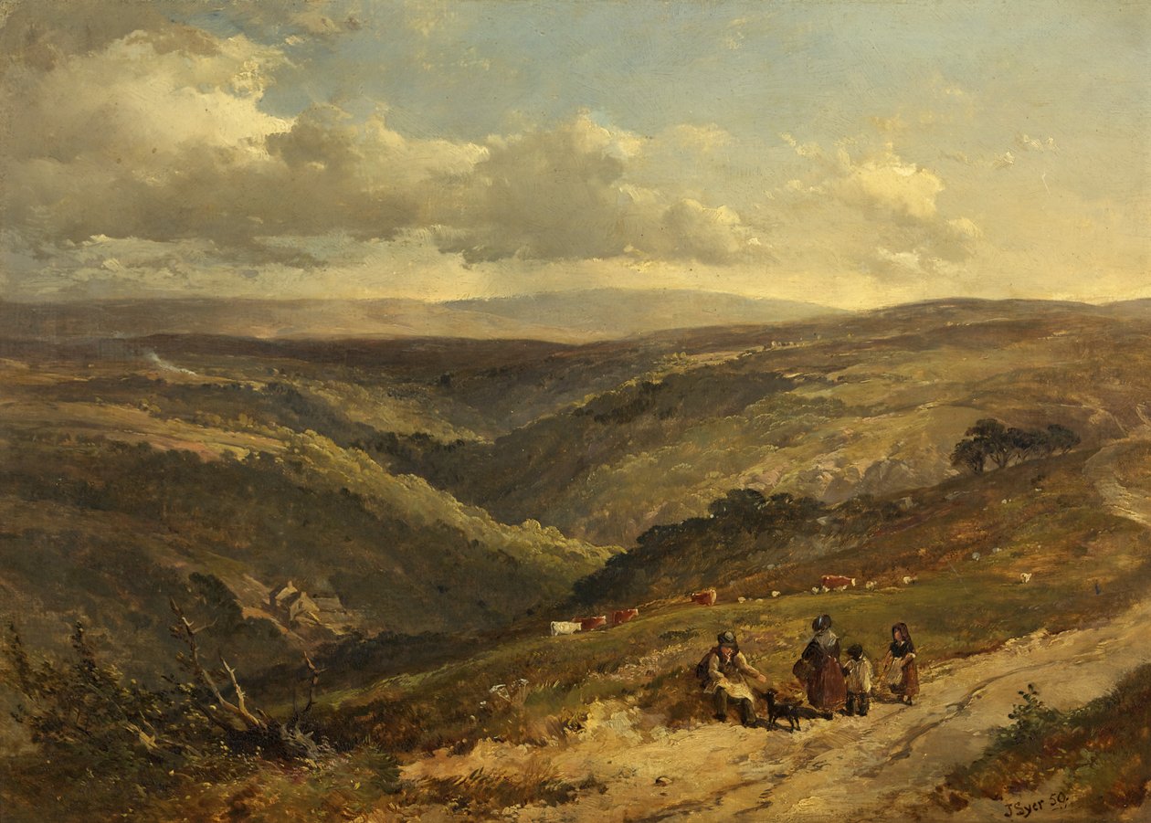 Porlock Road og Doone Valley af John Syer