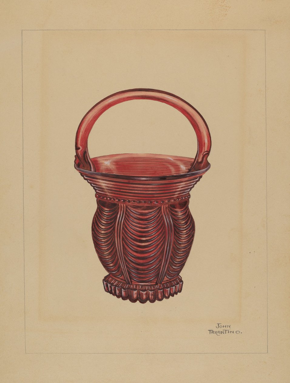 Ornamental lille kurv, ca. 1936. af John Tarantino