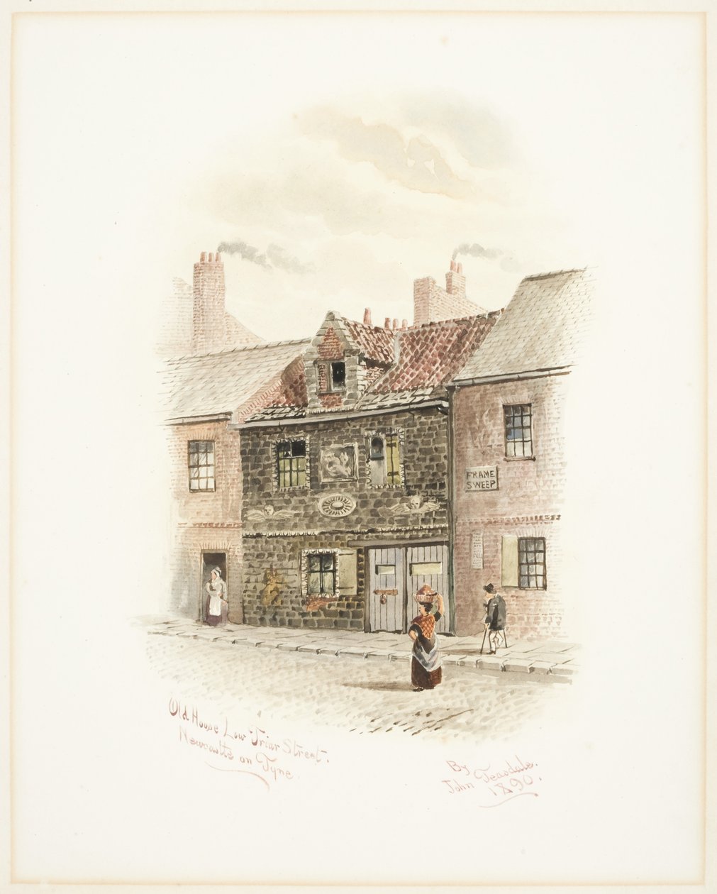 Old House Low Friar Street, Newcastle upon Tyne (kropsfarve) af John Teasdale