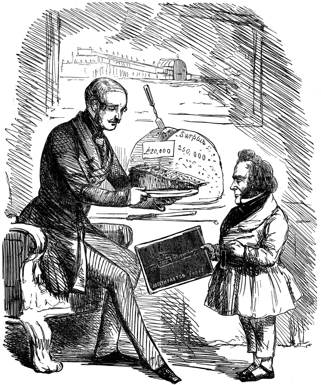 Albert, Prinsgemale af Dronning Victoria og Joseph Paxton, 1851 af John Tenniel