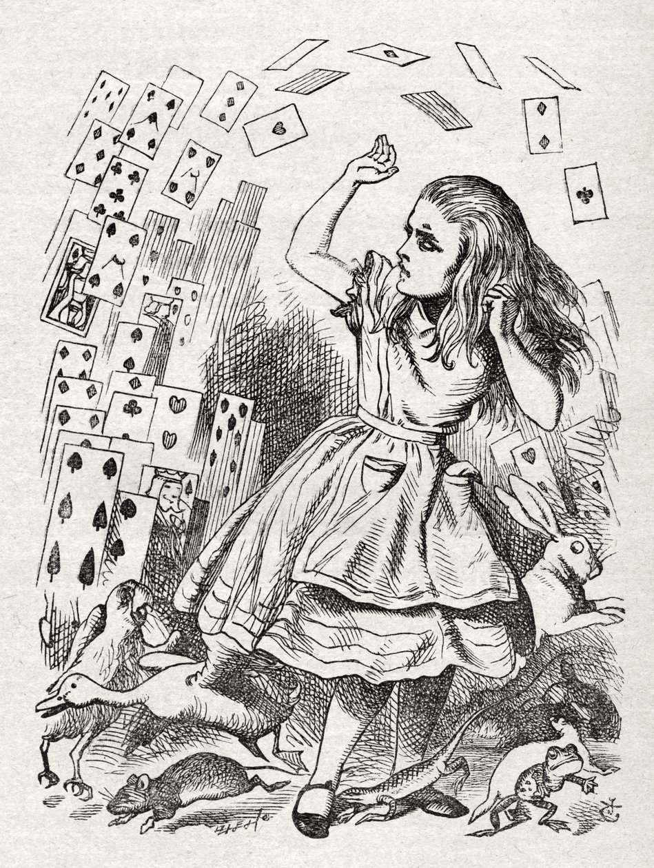 Alice - vender tilbage fra af John Tenniel