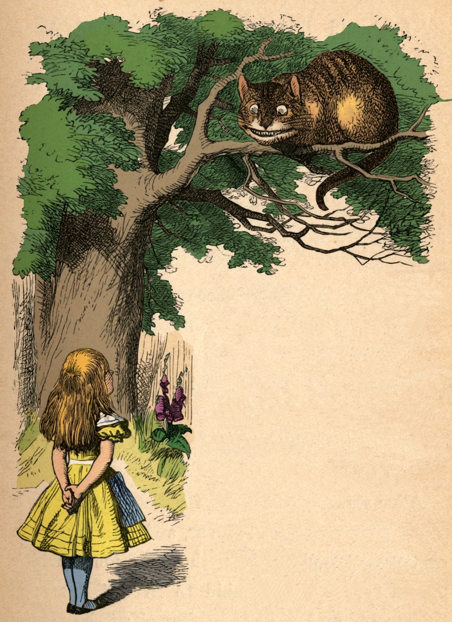 Alice og Cheshire-katten, 1889 af John Tenniel
