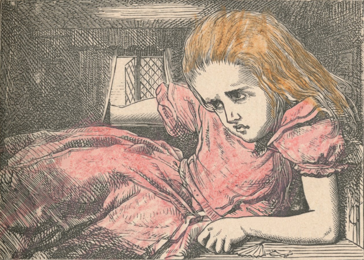 Alice, efterhånden som hun vokser sig større, 1889 af John Tenniel