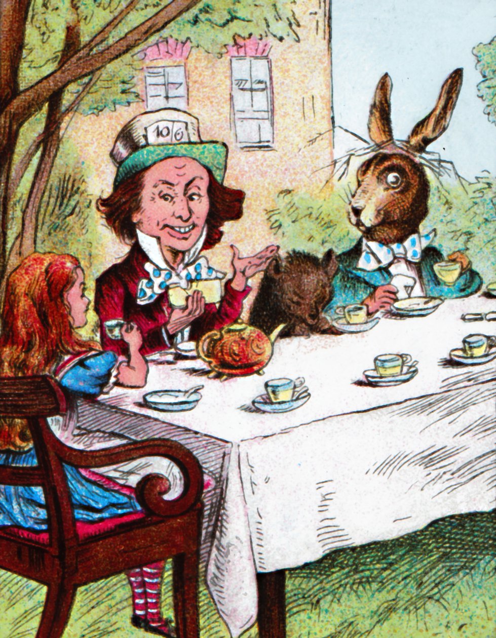 Alice til den gale hattemager tefest, c1910 af John Tenniel